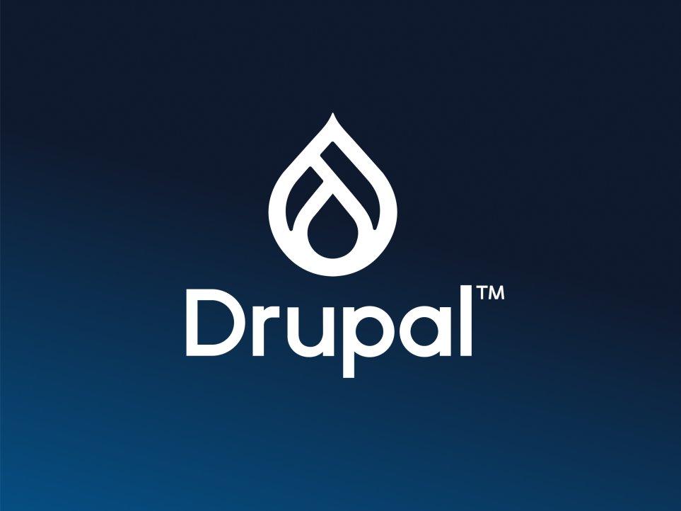 Drupal Logo on blue background
