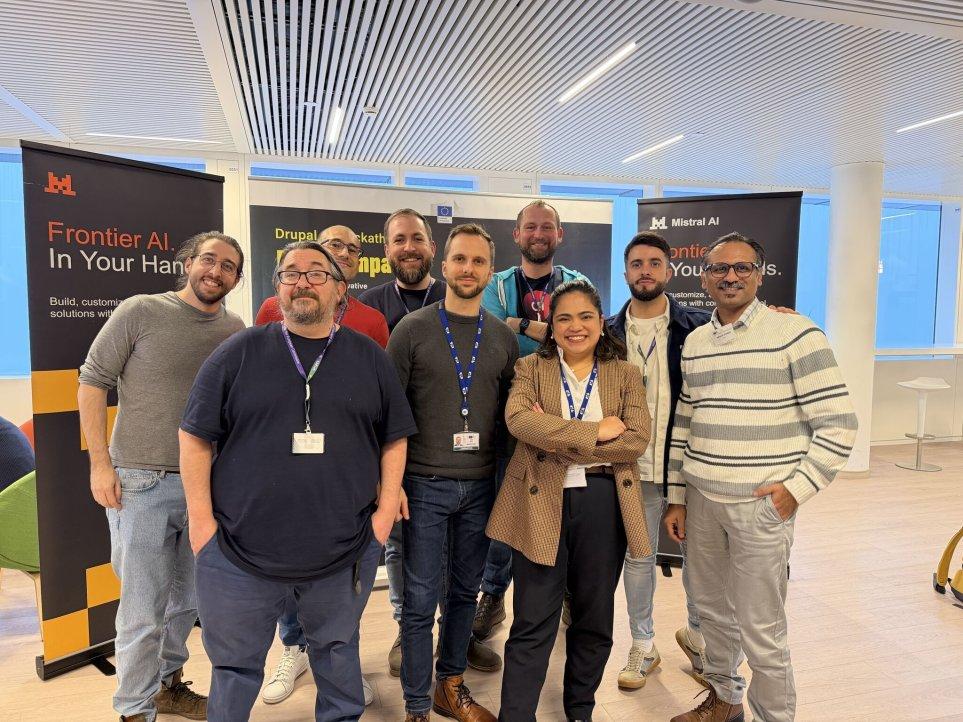 Winning team at the European Commission Drupal AI Hackathon 2026