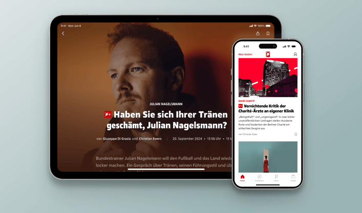 Tablet und Mobil-Ansicht der Website stern.de