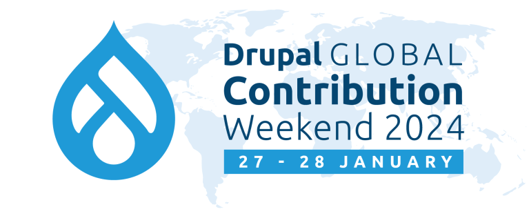Official logo of the Drupal Global Contribution Weekend 2024