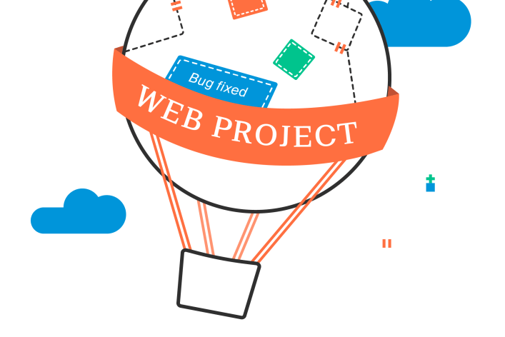 Image showing a hot air balloon repaired with patches of different colors in order to not lose any air, illustrated in the factorial colors