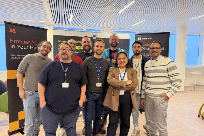 Winning team at the European Commission Drupal AI Hackathon 2026