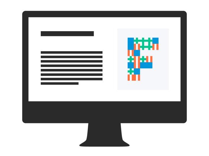 Ein Computerbildschirm mit einem bunten Factorial-Logo.