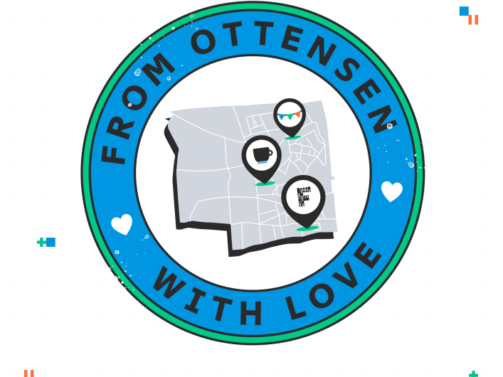 Von Ottensen mit Liebe, Blogtitel und Karte