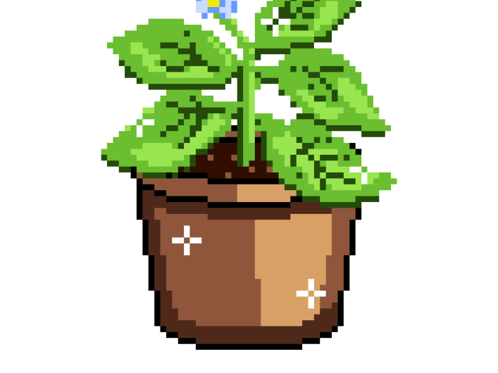 Image showing a flower pot with a plant growing out of it
